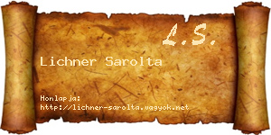 Lichner Sarolta névjegykártya