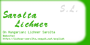 sarolta lichner business card